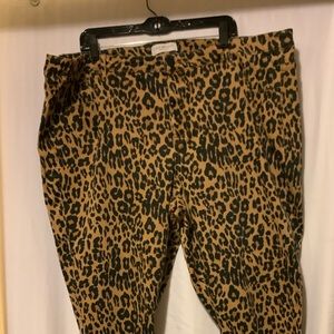 Lane Bryant StretchAnkle Jean Size28 Cheetah Print